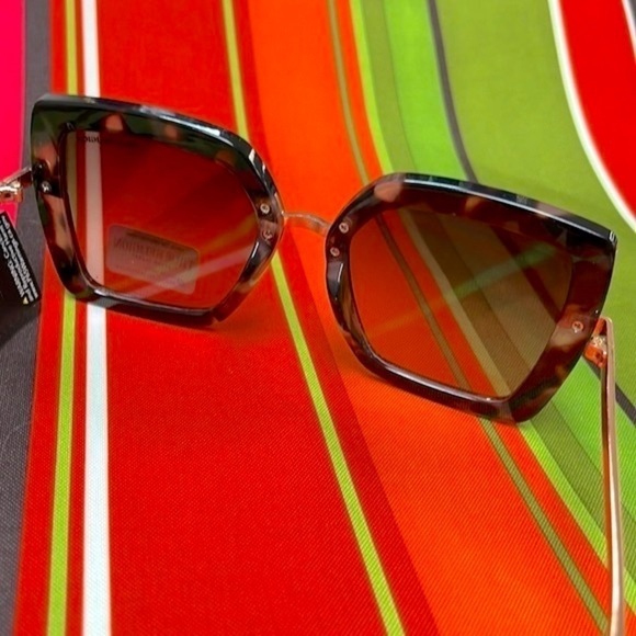Brand New True Religion Tortoise Mod Square Cat Eye Sunglasses 100% UV Protect - Picture 9 of 14